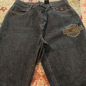 Harley-Davidson Blue Relaxed Jeans with Vintage Look